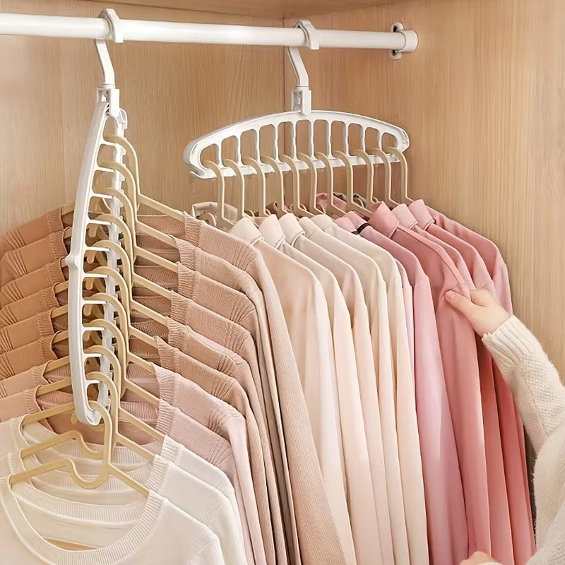 Promo 2x1 Percha Plegable De Ropa Organizadora 11 Orificios