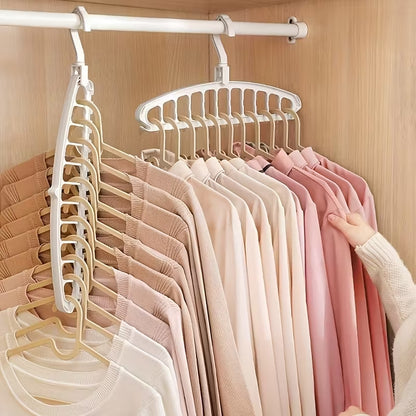 Promo 2x1 Percha Plegable De Ropa Organizadora 11 Orificios