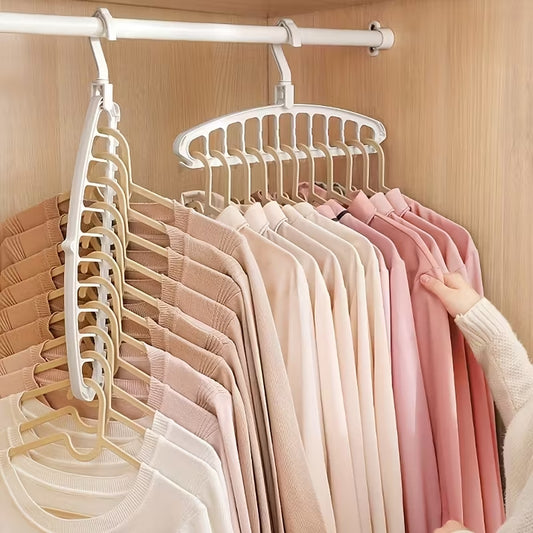 Promo 2x1 Percha Plegable De Ropa Organizadora 11 Orificios