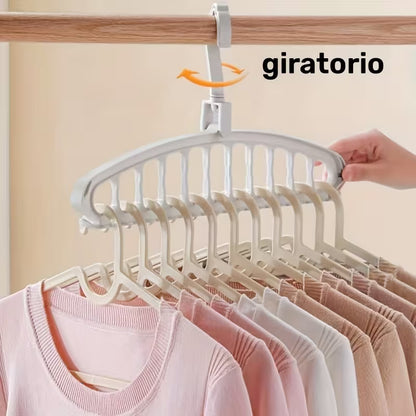 Promo 2x1 Percha Plegable De Ropa Organizadora 11 Orificios